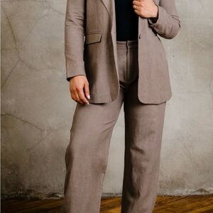 Able Brand, Linen Suit: Blazer (L) and Pant (10)